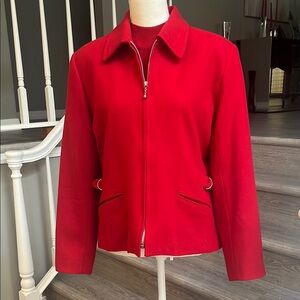 Red Wool Jacket with Matching Sweater